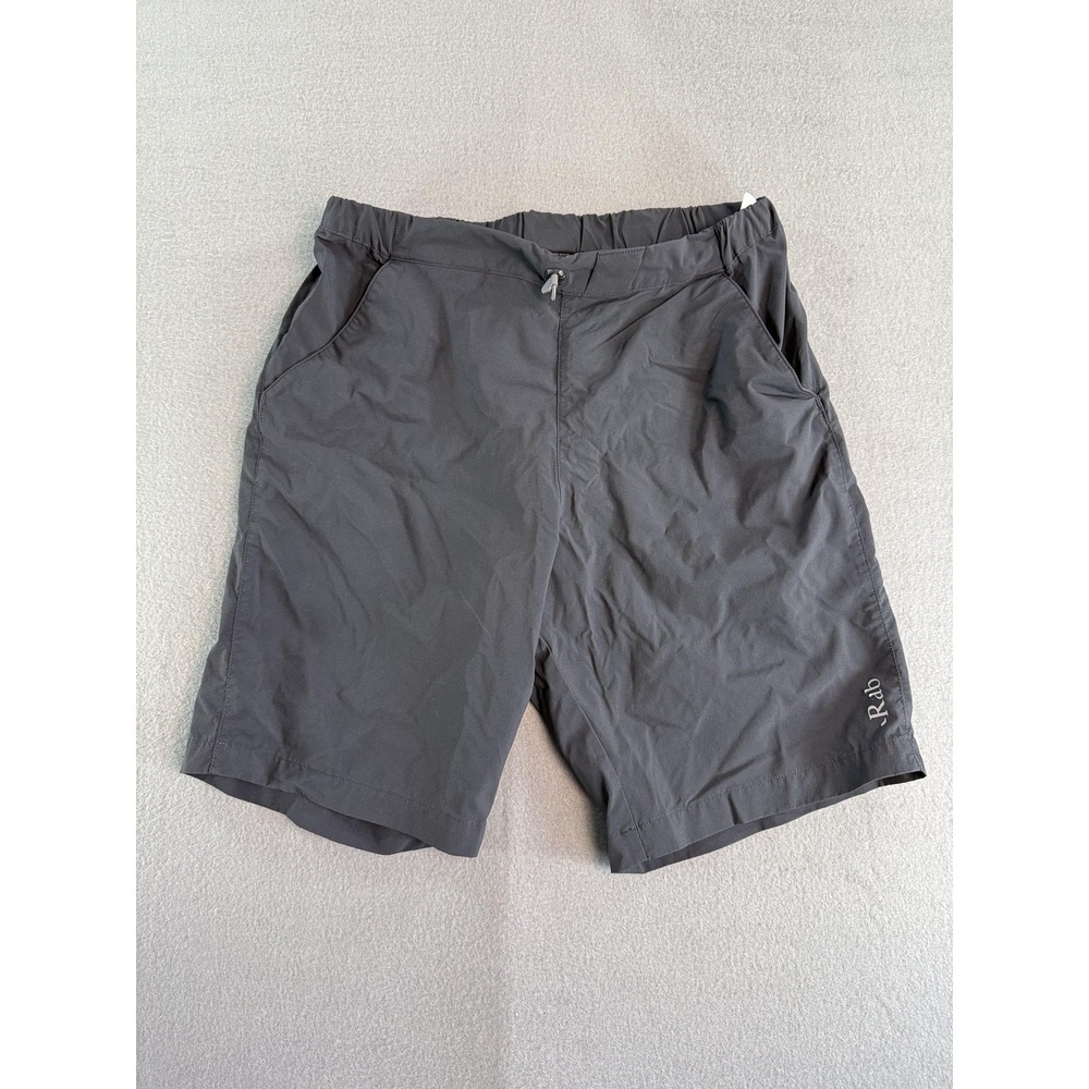 Rab Shorts Mens 30 Gray Nylon Stretch Hiking Elastic Waist Quick Dry 10 Inseam
